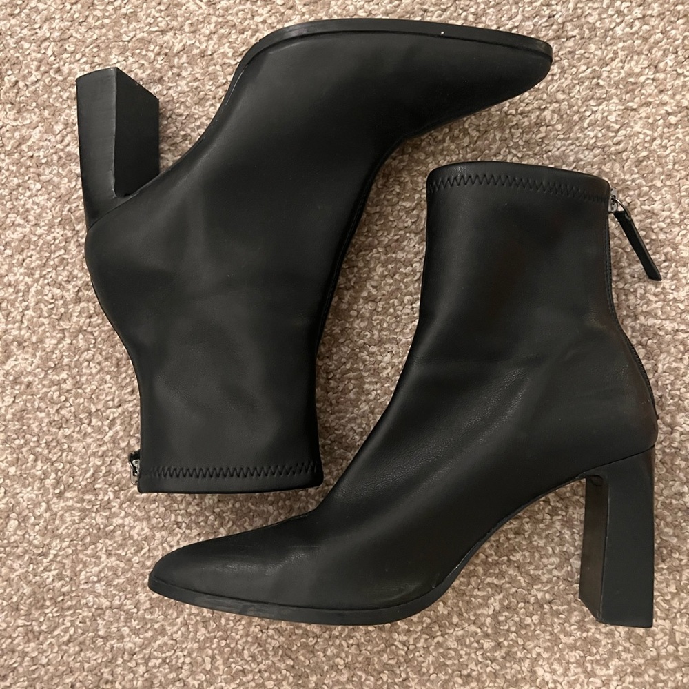 Faux Leather Sock Booties